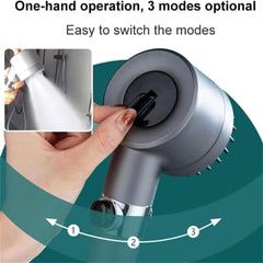 Turbo Scalp Massage Shower Head with Filter – High Pressure & 3 Modes
