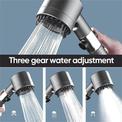 Turbo Scalp Massage Shower Head with Filter – High Pressure & 3 Modes